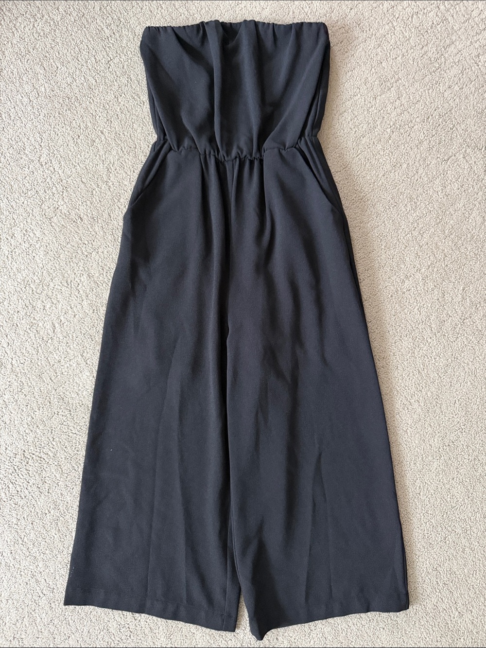 19 Cooper Black Strapless Wide-Leg Jumpsuit